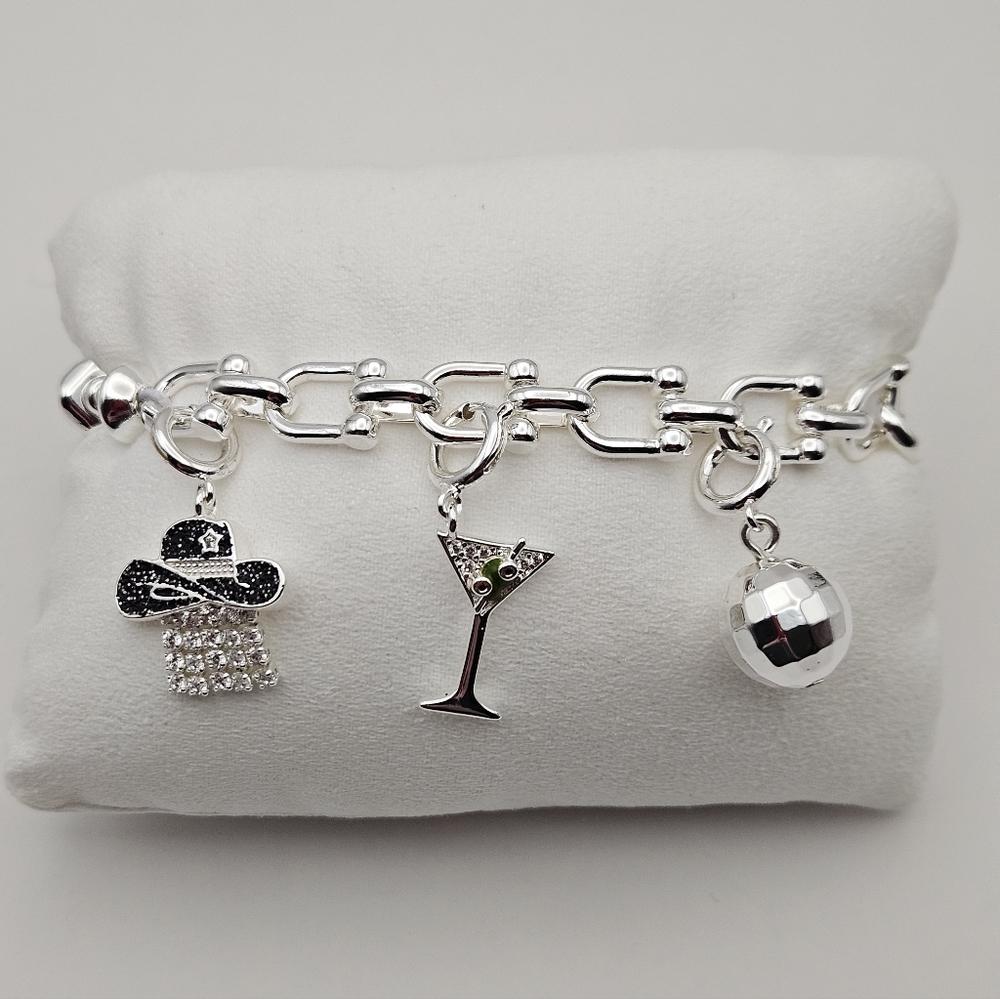 Bomb Party CHARMELIER BR76036 "Disco Cowgirl" Cubic Zirconia Bracelet